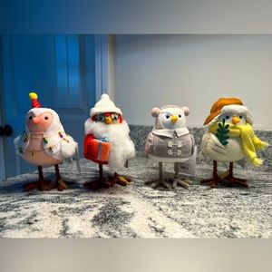 2023 Target Birds Wondershop Feathery Friends Birds Winter Christmas Set Of 4